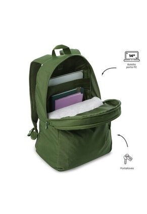 Morral Universitario Porta PC 14" Becky Verde Hombre