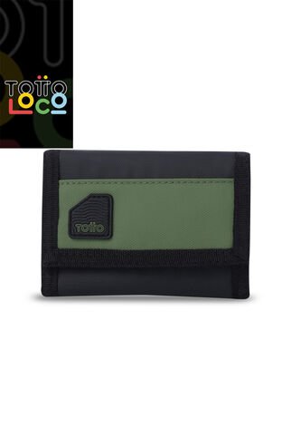 Billetera Para Hombre Contrast Chain Con RFID Blocker Negra Totto