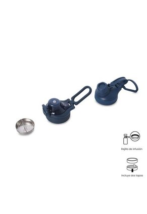 Termo Para Agua Con Tapa Intercambiable Flux 750 Ml Azul