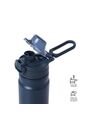 Termo Para Agua Con Tapa Intercambiable Flux 750 Ml Azul de Totto