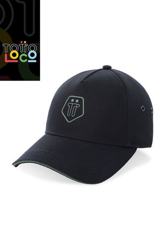 Gorra Beisbolera Totto Plus 2.0 Con Filtro UV Negro Totto