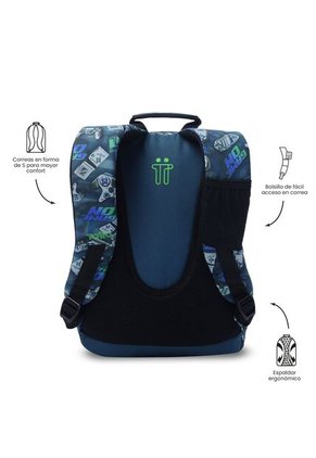 Morral Juvenil Porta PC 13" Gommas Azul