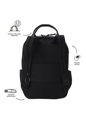 Morral Ejecutivo Porta PC14" Toscana Negro Mujer