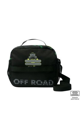 Lonchera Térmica Para Niño Monster Race Grande Negra