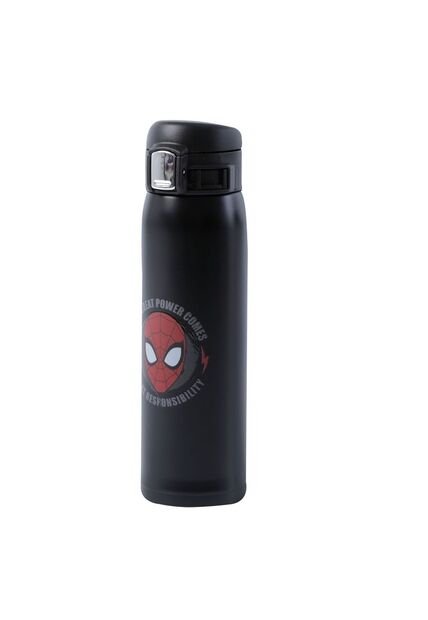 Termo Spiderman Red 600 ML. Negro
