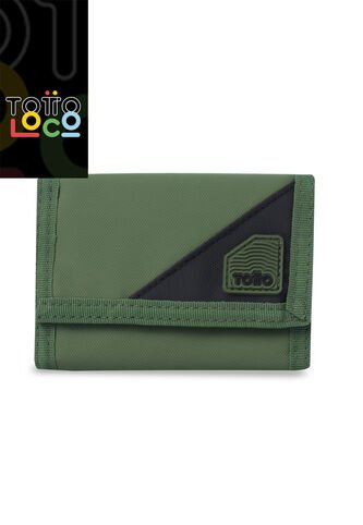 Billetera Para Hombre Contrast Can Con RFID Blocker Verde Totto
