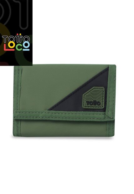 Billetera Para Hombre Contrast Can Con RFID Blocker Verde