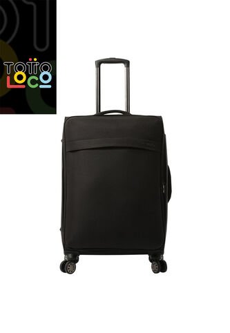 Maleta De 23 Kg 360 Canvas Mediana Negra Totto