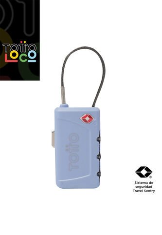 Candado TSA De Viaje Poxy Azul Totto