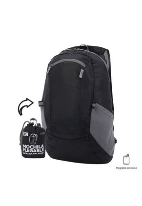 Morral Plegable Ligero Troker Mediano Negro