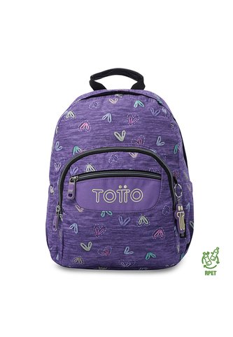 Morral Juvenil Tempera Pequeño Morado Con Corazones Totto