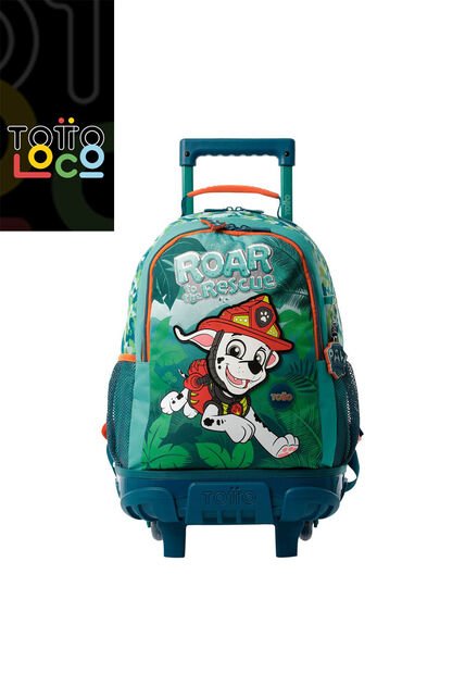 Morral Con Ruedas Niño Paw Patrol Mediano Verde