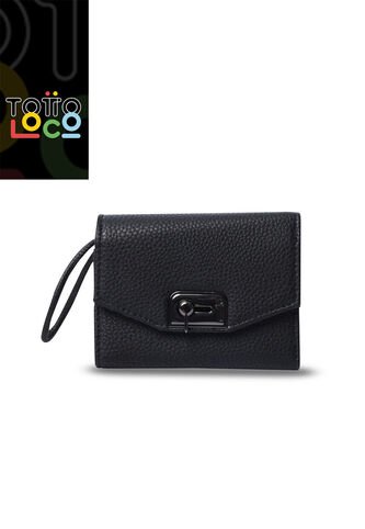 Billetera Para Mujer Smooth Ney Con RFID Blocker Negra Totto