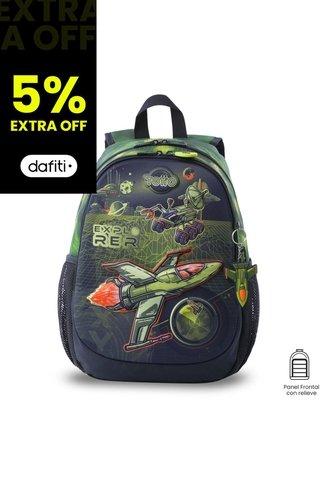Morral Para Niño Explorer Ship Mediano Verde Totto