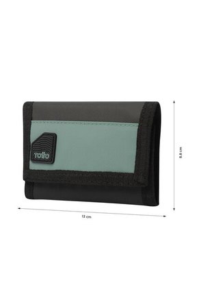 Billetera Contrast Chain Con RFID Blocker Negra/Verde