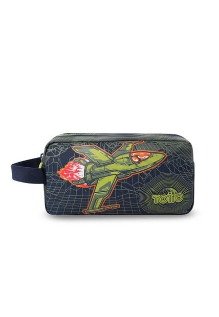 Cartuchera Escolar Grande Para Niño 2 Cuerpos Explorer Ship Verde