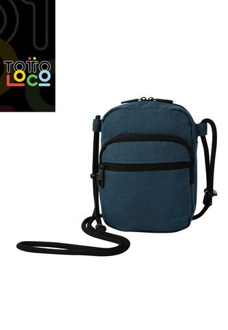 Bolso Para Hombre Riva Crossbody Pequeño Azul Totto