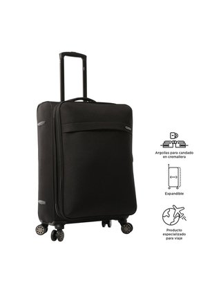 Maleta De 23 Kg 360 Canvas Mediana Negra