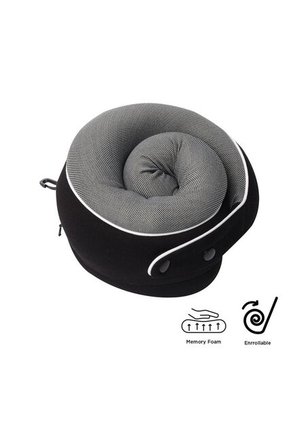 Almohada De Viaje Memory Foam Plane Negra