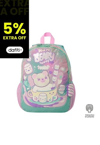 Morral Para Niña Mellow Mediano Estampado De Oso Totto