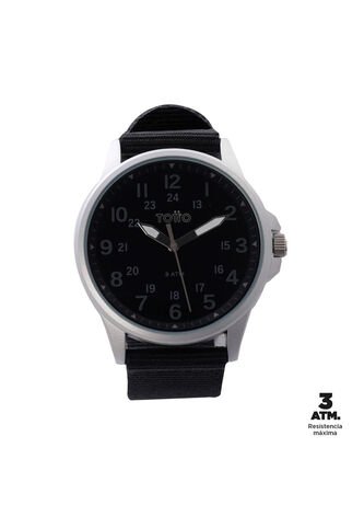 Reloj Análogo Ticker Color Negro Totto