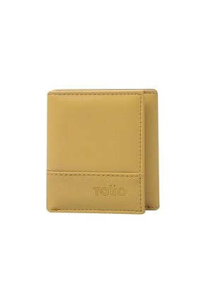 Billetera Para Hombre Saffiano Aqi Amarilla Con RFID Blocker