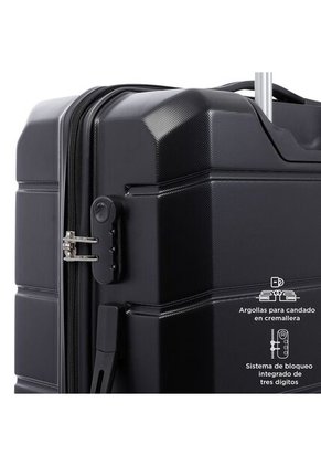 Maleta Viaje Mediana 360 Rayatta Negra