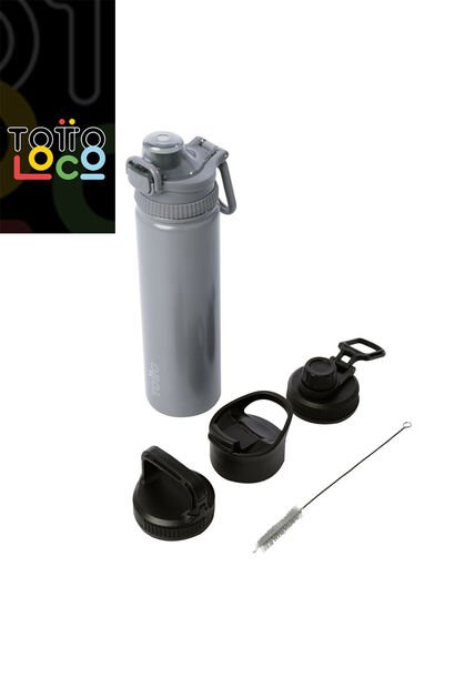 Termo Botella Térmica Botilito 750ml Agua Acero Gris Pack X3