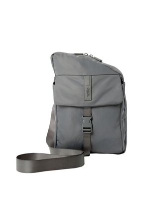 Bolso Para Hombre Ttb Mediano Porta Tablet 10" Gris