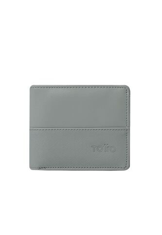 Billetera Saffiano Kri Con RFID Blocker Gris Totto