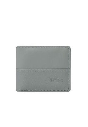 Billetera Saffiano Kri Con RFID Blocker Gris