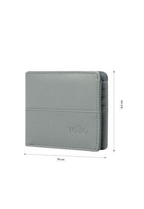 Billetera Saffiano Kri Con RFID Blocker Gris
