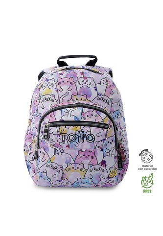 Morral Juvenil Tempera Glitter Pequeño Con Gatos Totto