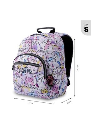 Morral Juvenil Tempera Glitter Pequeño Con Gatos