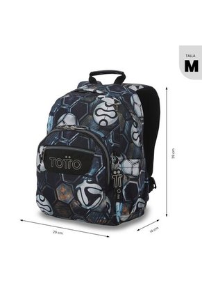 Morral Juvenil Porta PC 13" Gommas Estampado De Fútbol