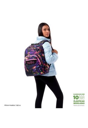 Morral Juvenil Porta PC 14" Acuarela Morado