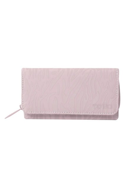 Billetera Texture Var Con RFID Blocker Rosada