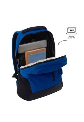Morral Universitario Porta PC 16" Detroit Negro/Azul