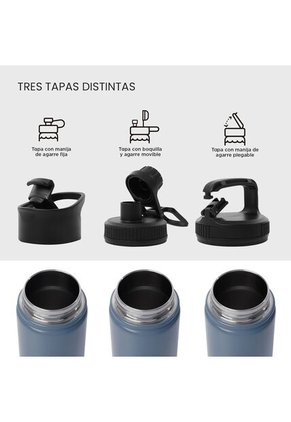 Termo Botella Térmica Botilito 750ml Agua Acero Azul Pack X3