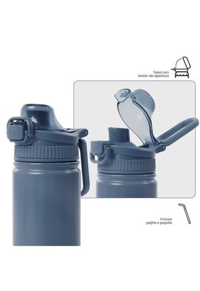 Termo Botella Térmica Botilito 750ml Agua Acero Azul Pack X3