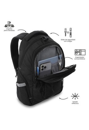 Morral Universitario Porta PC 13" Eufrates Negro Unisex