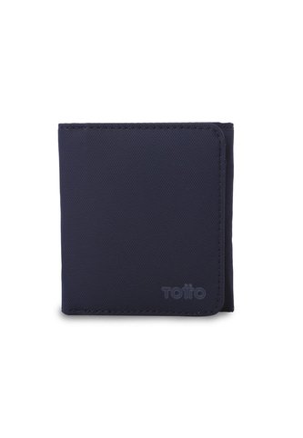 Billetera Hombre Wood 2 Grande Con RFID Blocker Azul Totto