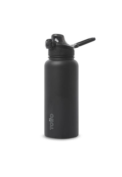 Termo Para Agua Con Tapa Intercambiable Flux 1000 Ml Negro