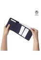 Billetera Hombre Wood 2 Grande Con RFID Blocker Azul de Totto