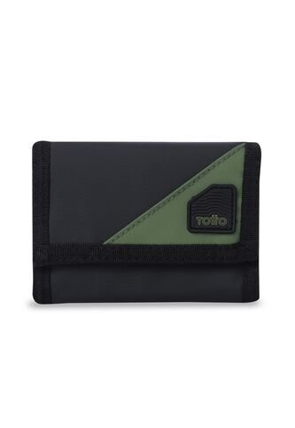 Billetera Para Hombre Contrast Can Con RFID Blocker Negra Totto