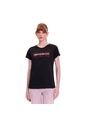 Camiseta Estampada Para Mujer Dusti Manga Corta Negra de Totto