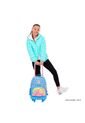Combo Escolar Morral De Ruedas + Lonchera Llama Azul Niña de Totto