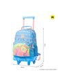 Combo Escolar Morral De Ruedas + Lonchera Llama Azul Niña de Totto