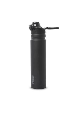 Termo Para Agua Con Tapa Intercambiable Flux 750 Ml Negro Totto
