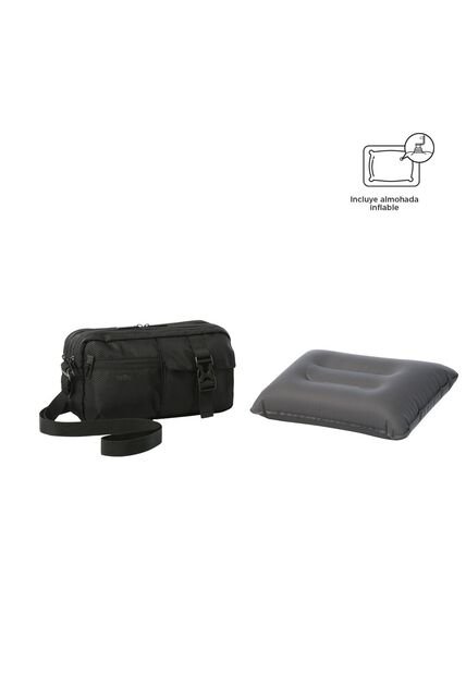 Kit X 2 Bolso Para Hombre + Almohada Urban Bird Negro